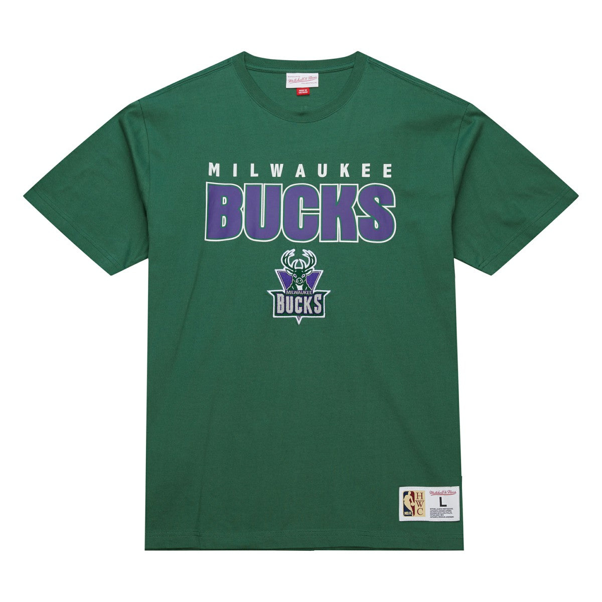 Green Milwaukee Bucks Hardwood Classics Throw It Back Premium T-Shirt | NBA