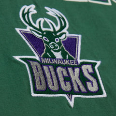 Green Milwaukee Bucks Hardwood Classics Throw It Back Premium T-Shirt | NBA