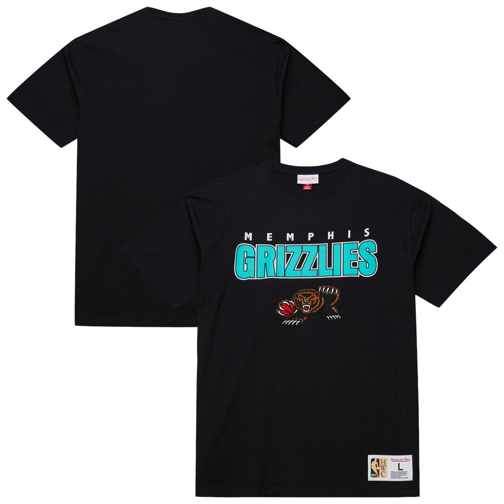 Black Memphis Grizzlies Hardwood Classics Throw It Back Premium T-Shirt | NBA
