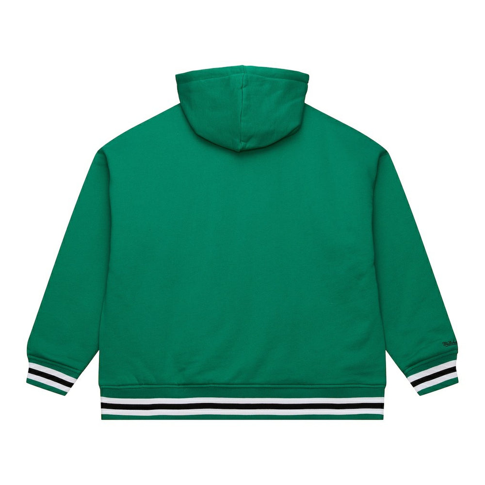 Green Boston Celtics Throw It Back Quilted Fleece Quarter-Zip Hoodie | NBA