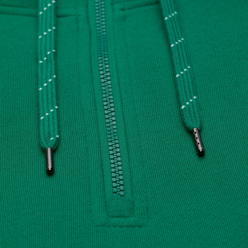 Green Boston Celtics Throw It Back Quilted Fleece Quarter-Zip Hoodie | NBA