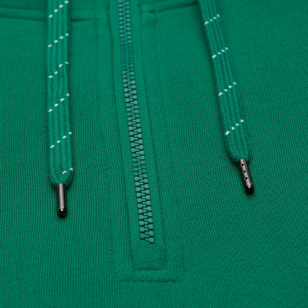 Green Boston Celtics Throw It Back Quilted Fleece Quarter-Zip Hoodie | NBA