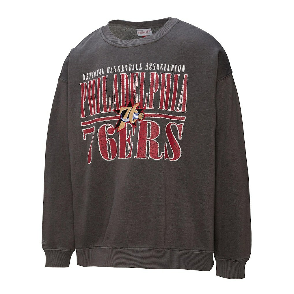 Black Philadelphia 76ers NBA Downtown Collection Fleece Sweatshirt | NBA