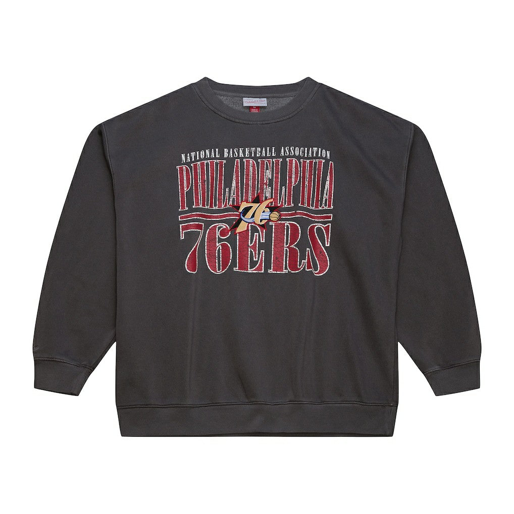Black Philadelphia 76ers NBA Downtown Collection Fleece Sweatshirt | NBA
