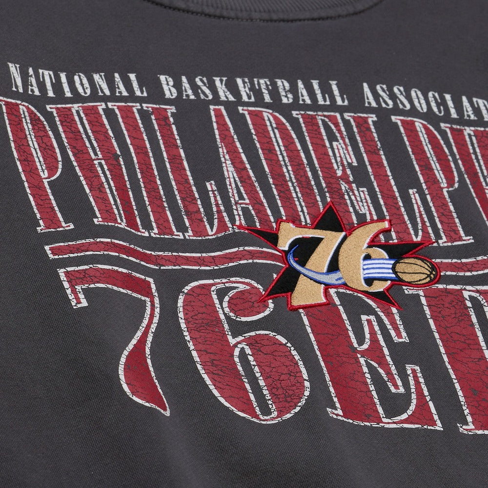 Black Philadelphia 76ers NBA Downtown Collection Fleece Sweatshirt | NBA