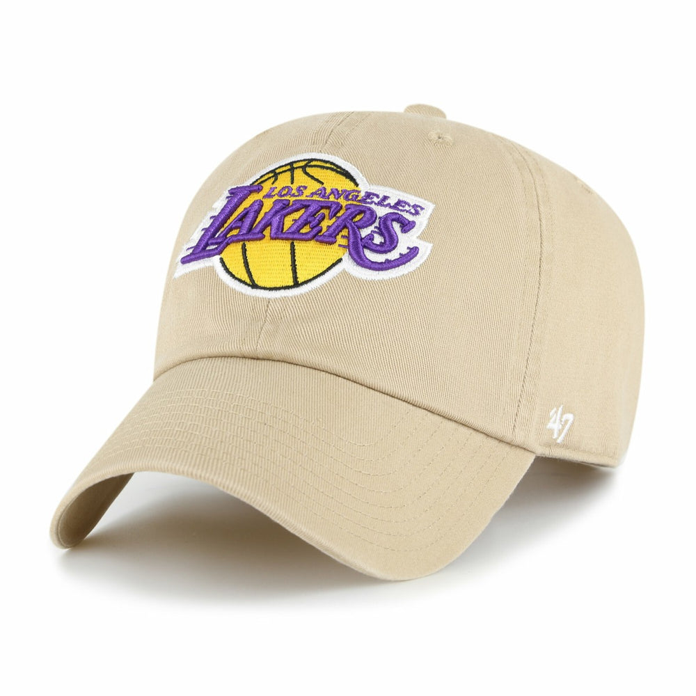 Khaki Los Angeles Lakers '47 Logo Clean Up Adjustable Hat | NBA