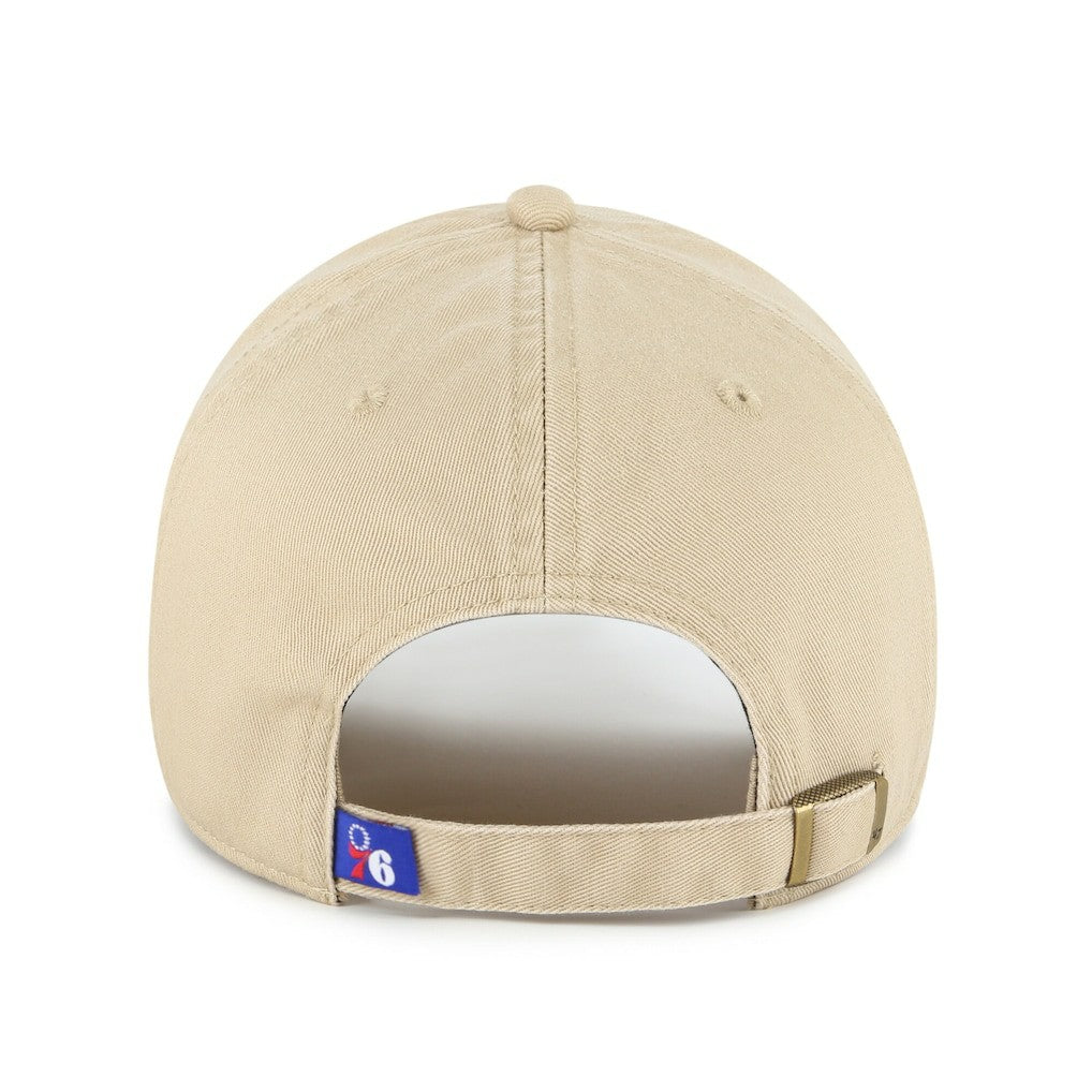 Khaki Philadelphia 76ers '47 Logo Clean Up Adjustable Hat | NBA