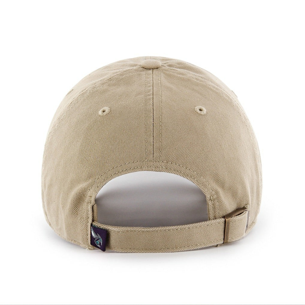 Khaki Charlotte Hornets '47 Logo Clean Up Adjustable Hat | NBA
