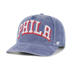 Blue Philadelphia 76ers '47 Reclaim Snow Wash Corduroy Adjustable Hitch Hat | NBA