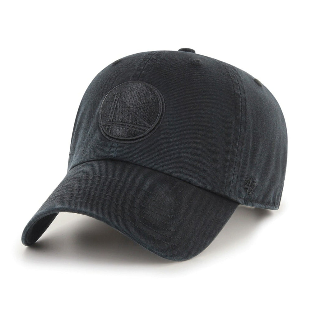 Golden State Warriors '47 Black on Black Clean Up Adjustable Hat | NBA