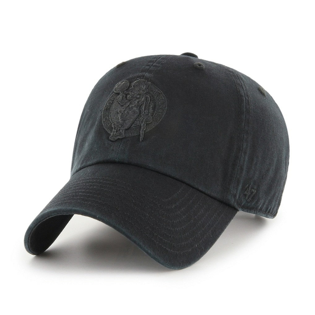 Boston Celtics '47 Black on Black Clean Up Adjustable Hat | NBA