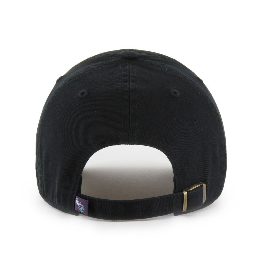 Charlotte Hornets '47 Black on Black Clean Up Adjustable Hat | NBA