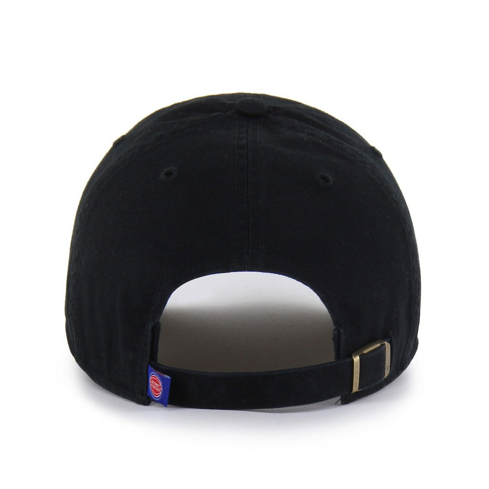 Detroit Pistons '47 Black on Black Clean Up Adjustable Hat | NBA