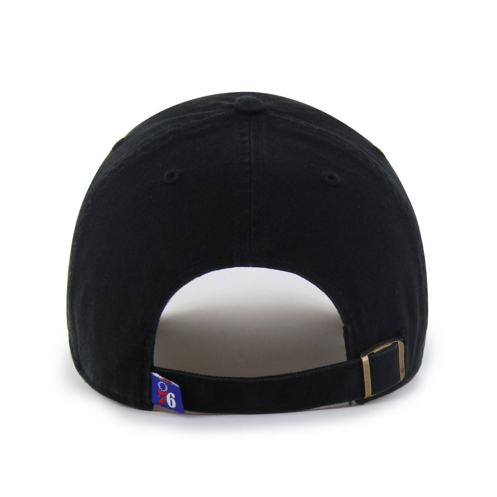 Philadelphia 76ers '47 Black on Black Clean Up Adjustable Hat | NBA