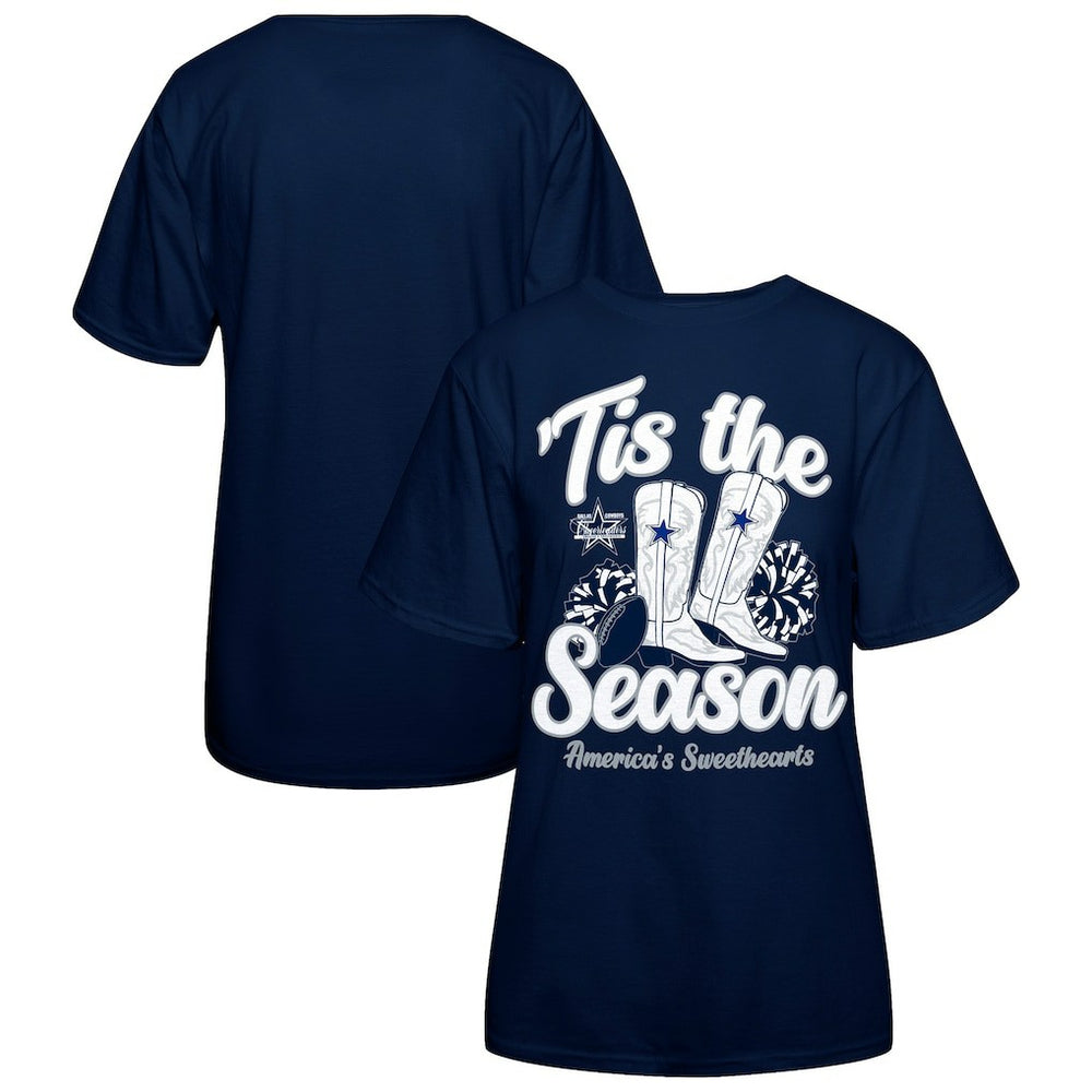 Dallas Cowboys Women's 'Tis The Season Boots T-Shirt | NFL New