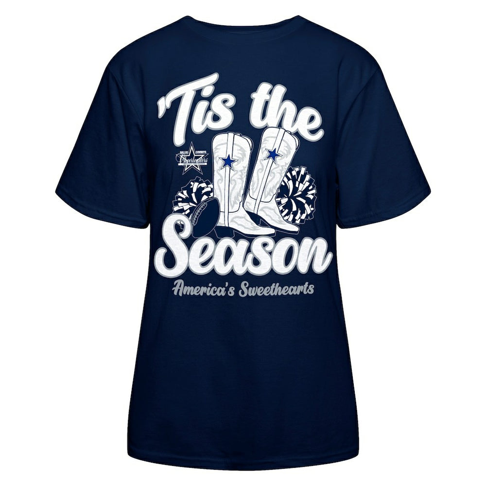 Dallas Cowboys Women's 'Tis The Season Boots T-Shirt | NFL New
