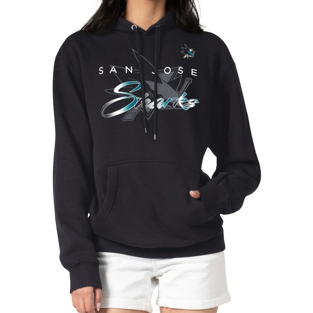 San Jose Sharks G-III 4Her by Carl Banks Shadow Logo Fleece Pullover Hoodie -  NHL Hoodies