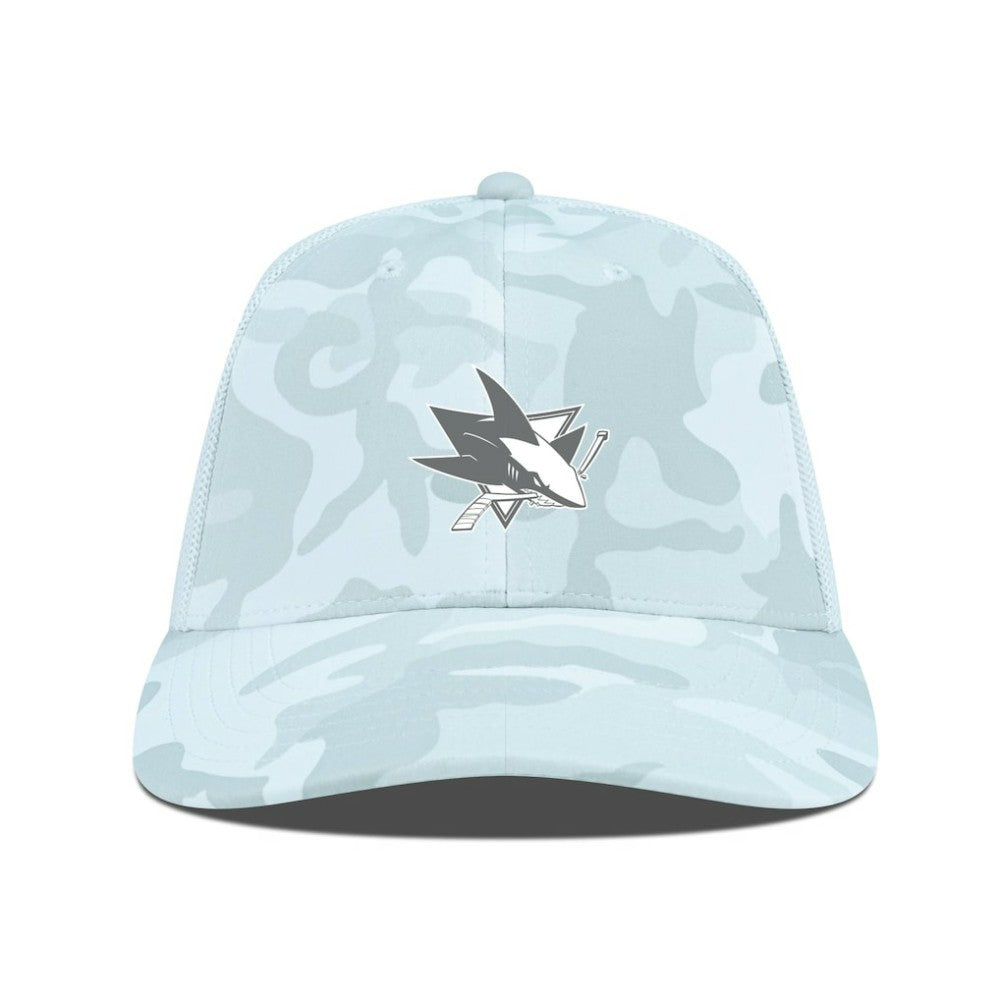 San Jose Sharks Levelwear Clash Slate & Snow Meshback Flex Hat -  NHL Hats