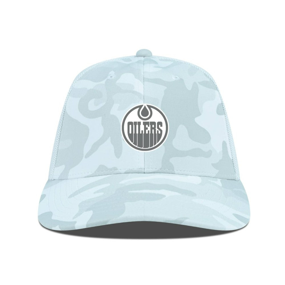 Edmonton Oilers Levelwear Clash Slate & Snow Meshback Flex Hat -  NHL Hats