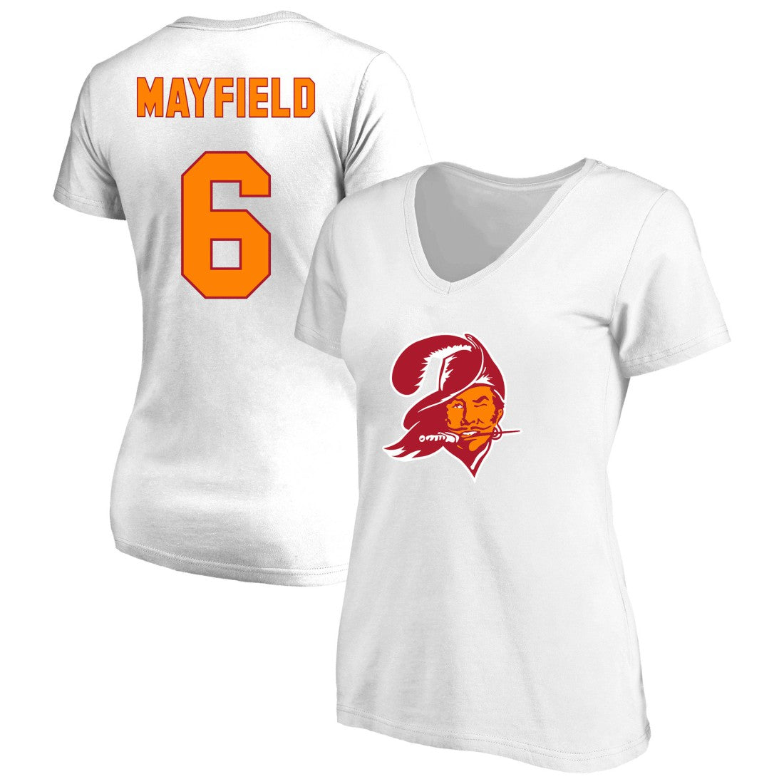 Tampa Bay Buccaneers Baker Mayfield  Women's Plus Size Name & Number Scoop Neck T-Shirt | NFL On sale