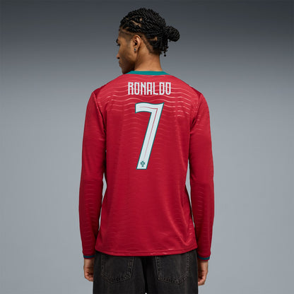 Cristiano Ronaldo Portugal National Team 2026 Home Replica Long Sleeve Jersey for sale - Red