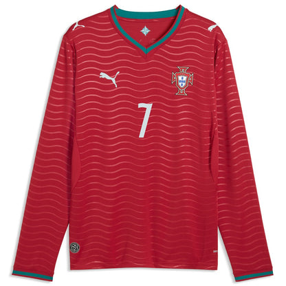 Cristiano Ronaldo Portugal National Team 2026 Home Replica Long Sleeve Jersey for sale - Red