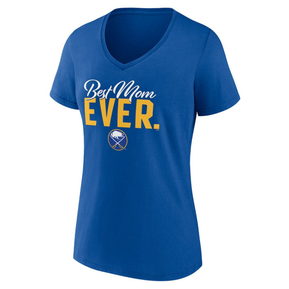 Buffalo Sabres Women's Best Mom Ever V-Neck T-Shirt -  NHL T-shirts