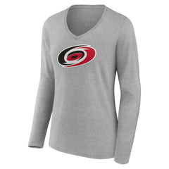 Carolina Hurricanes Women's Primary Logo Long Sleeve V-Neck T-Shirt -  NHL T-shirts