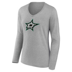 Dallas Stars Women's Primary Logo Long Sleeve V-Neck T-Shirt -  NHL T-shirts