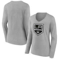 Los Angeles Kings Women's Primary Logo Long Sleeve V-Neck T-Shirt -  NHL T-shirts