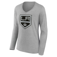 Los Angeles Kings Women's Primary Logo Long Sleeve V-Neck T-Shirt -  NHL T-shirts