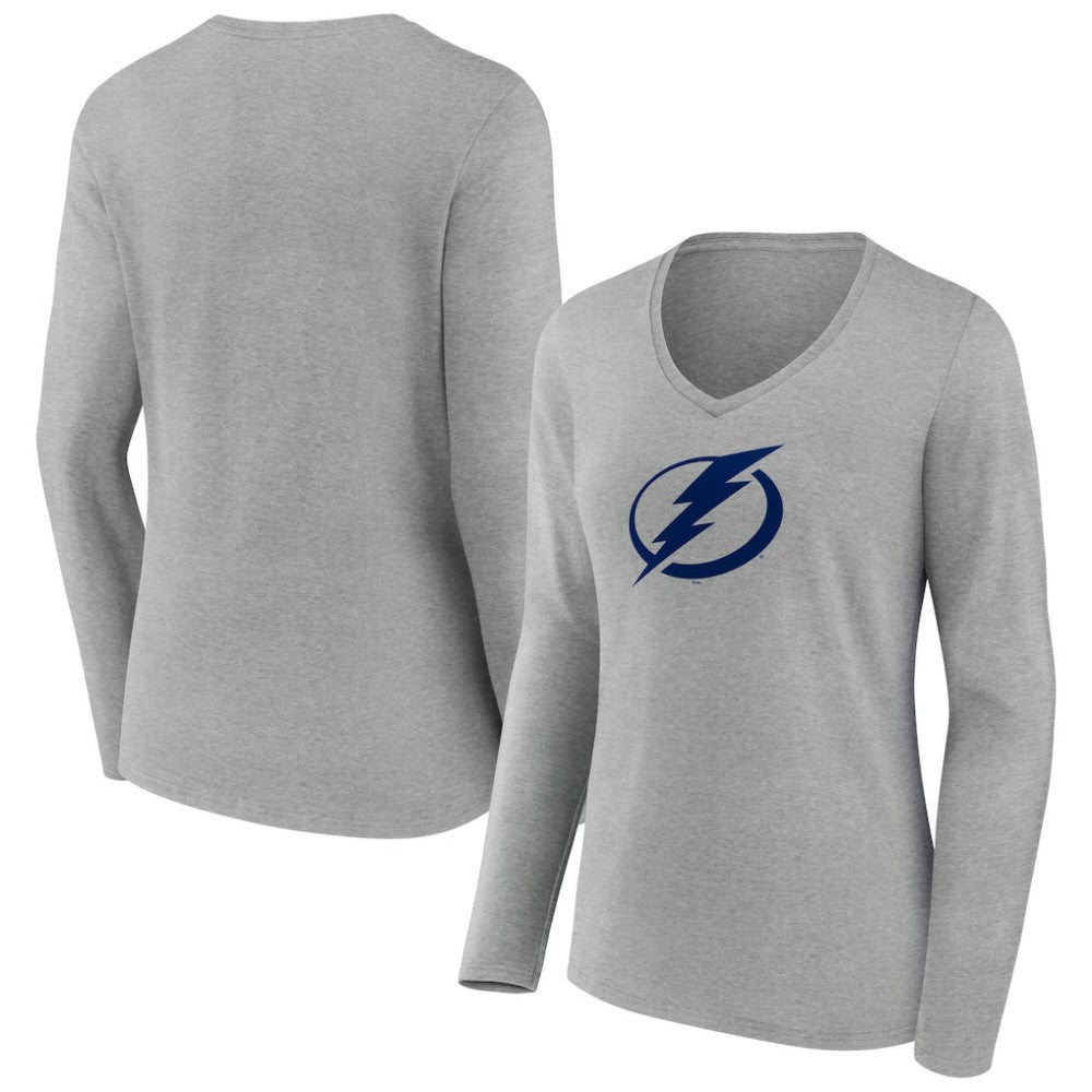Tampa Bay Lightning Women's Primary Logo Long Sleeve V-Neck T-Shirt -  NHL T-shirts