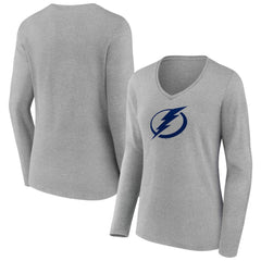 Tampa Bay Lightning Women's Primary Logo Long Sleeve V-Neck T-Shirt -  NHL T-shirts