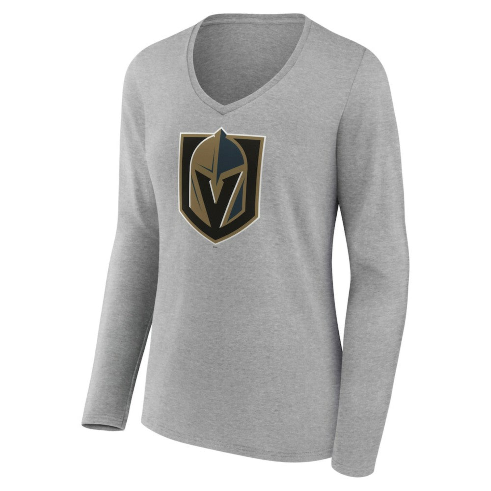 Vegas Golden Knights Women's Primary Logo Long Sleeve V-Neck T-Shirt -  NHL T-shirts