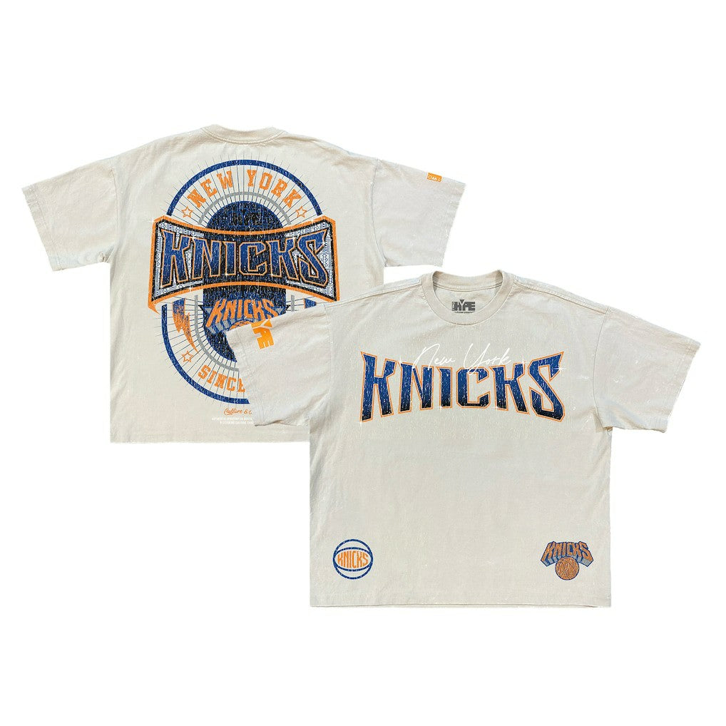 Cream New York Knicks Legend Row Collection Premium T-Shirt | NBA