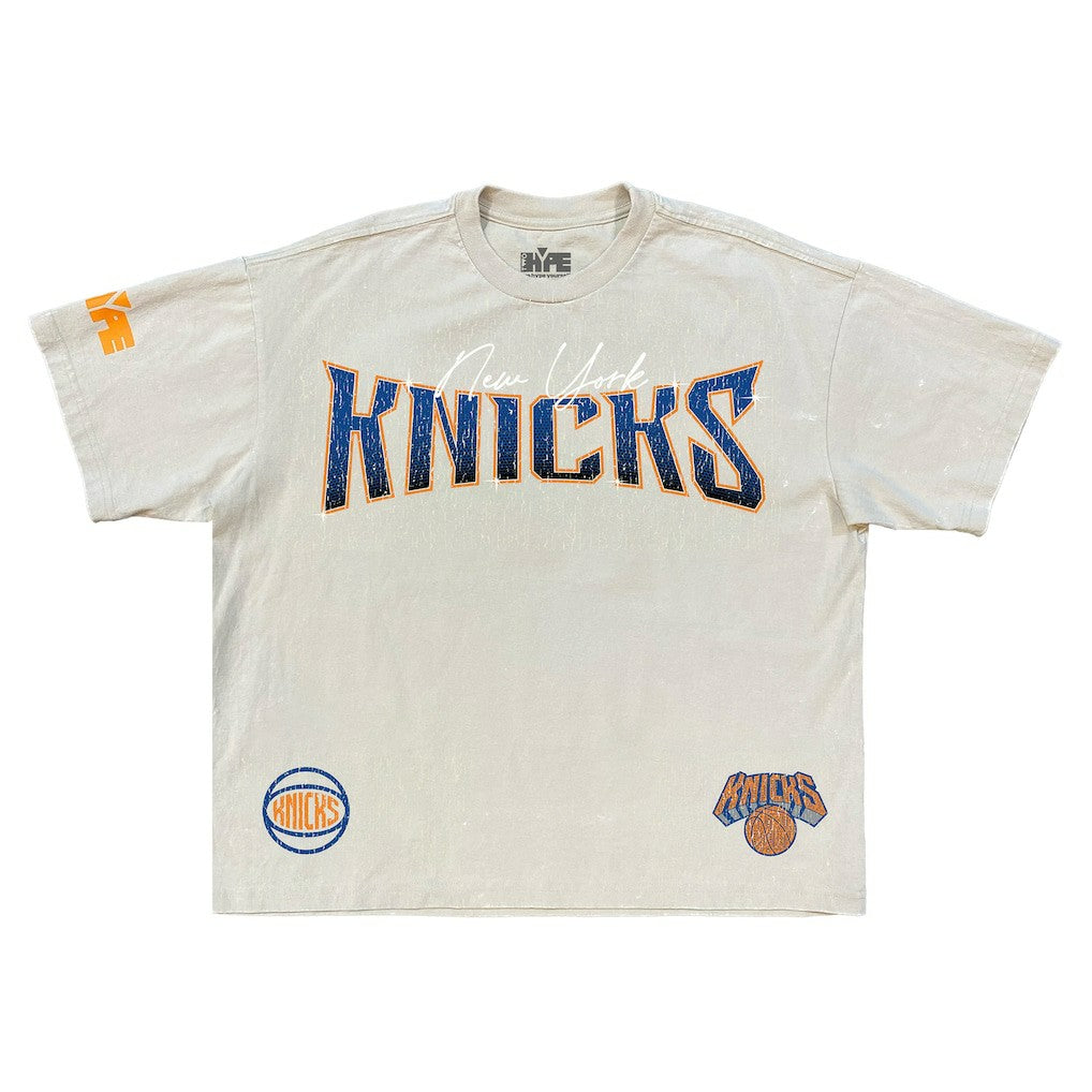 Cream New York Knicks Legend Row Collection Premium T-Shirt | NBA