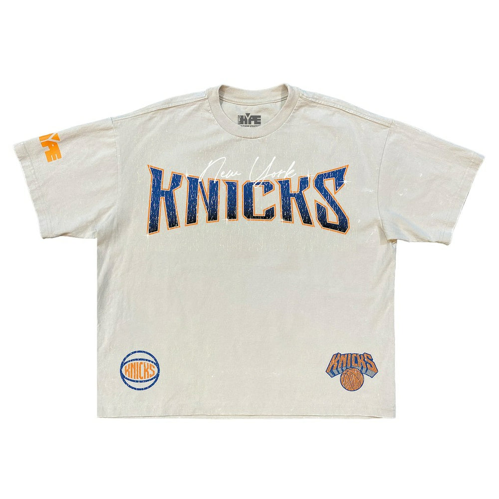 Cream New York Knicks Legend Row Collection Premium T-Shirt | NBA
