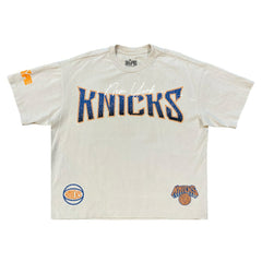 Cream New York Knicks Legend Row Collection Premium T-Shirt | NBA