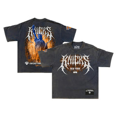 Gray New York Knicks Shock Wave Collection Premium T-Shirt | NBA