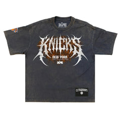 Gray New York Knicks Shock Wave Collection Premium T-Shirt | NBA