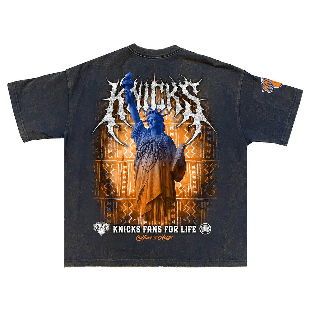 Gray New York Knicks Shock Wave Collection Premium T-Shirt | NBA