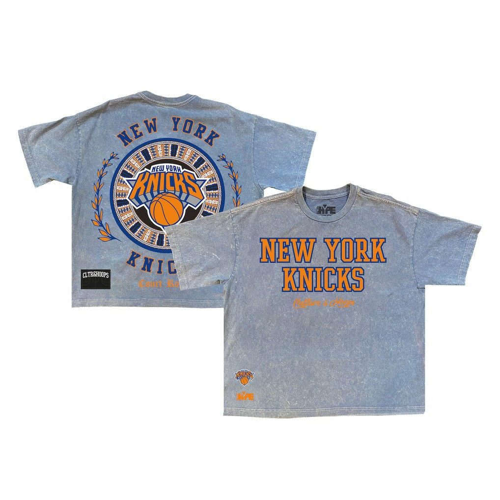 Powder Blue New York Knicks Culture Worldwide Collection Premium T-Shirt | NBA