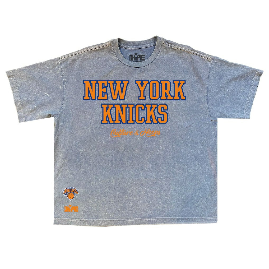 Powder Blue New York Knicks Culture Worldwide Collection Premium T-Shirt | NBA