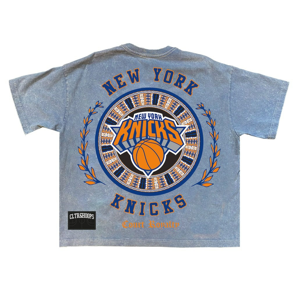 Powder Blue New York Knicks Culture Worldwide Collection Premium T-Shirt | NBA