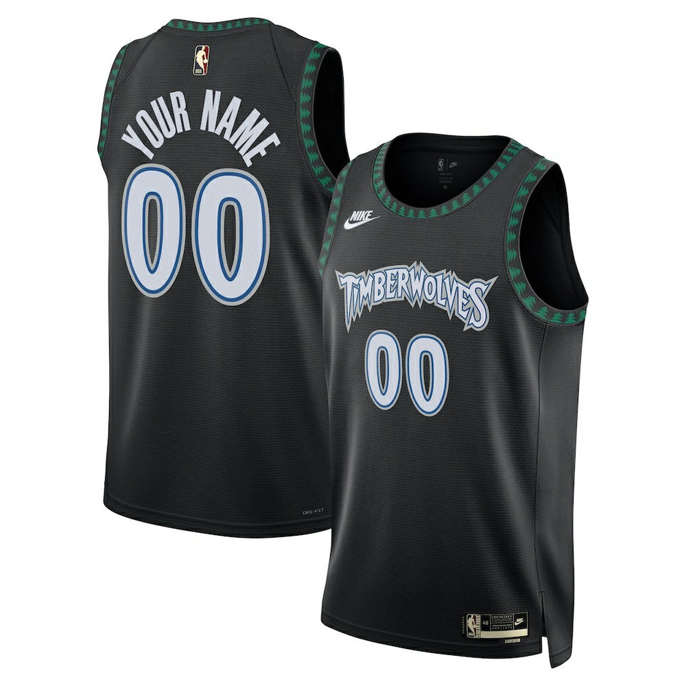 Black Minnesota Timberwolves Unisex Swingman Custom Jersey | NBA