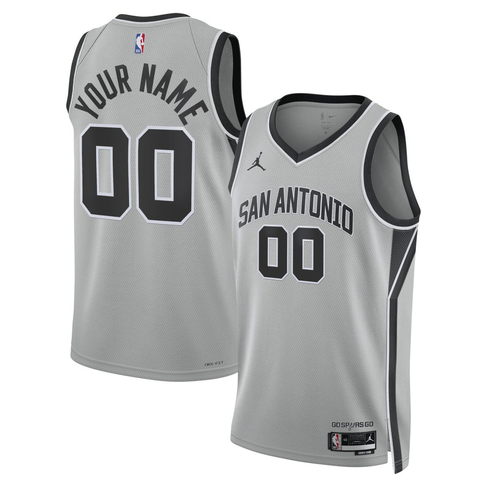Silver San Antonio Spurs Jordan Brand Unisex Swingman Custom Jersey | NBA