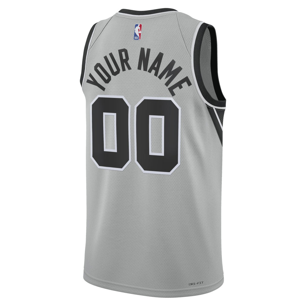 Silver San Antonio Spurs Jordan Brand Unisex Swingman Custom Jersey | NBA