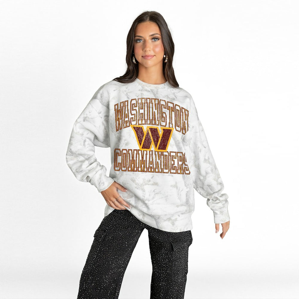Washington Commanders Gameday Couture Women's Whiteout Oversized Premium Fleece Sweatshirt | NFL On sale