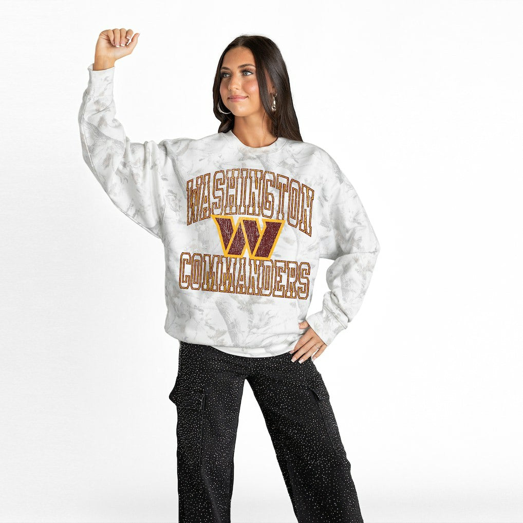 Washington Commanders Gameday Couture Women's Whiteout Oversized Premium Fleece Sweatshirt | NFL On sale