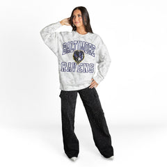 Baltimore Ravens Gameday Couture Women's Whiteout Oversized Premium Fleece Sweatshirt | NFL New